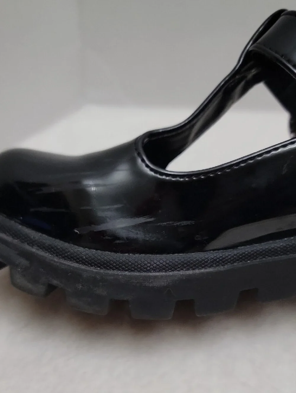 Steve Madden Kids Black Patent T-Strap Dress Shoes